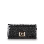 Cartera Mediana Flap 2 en 1 Charol color Negro