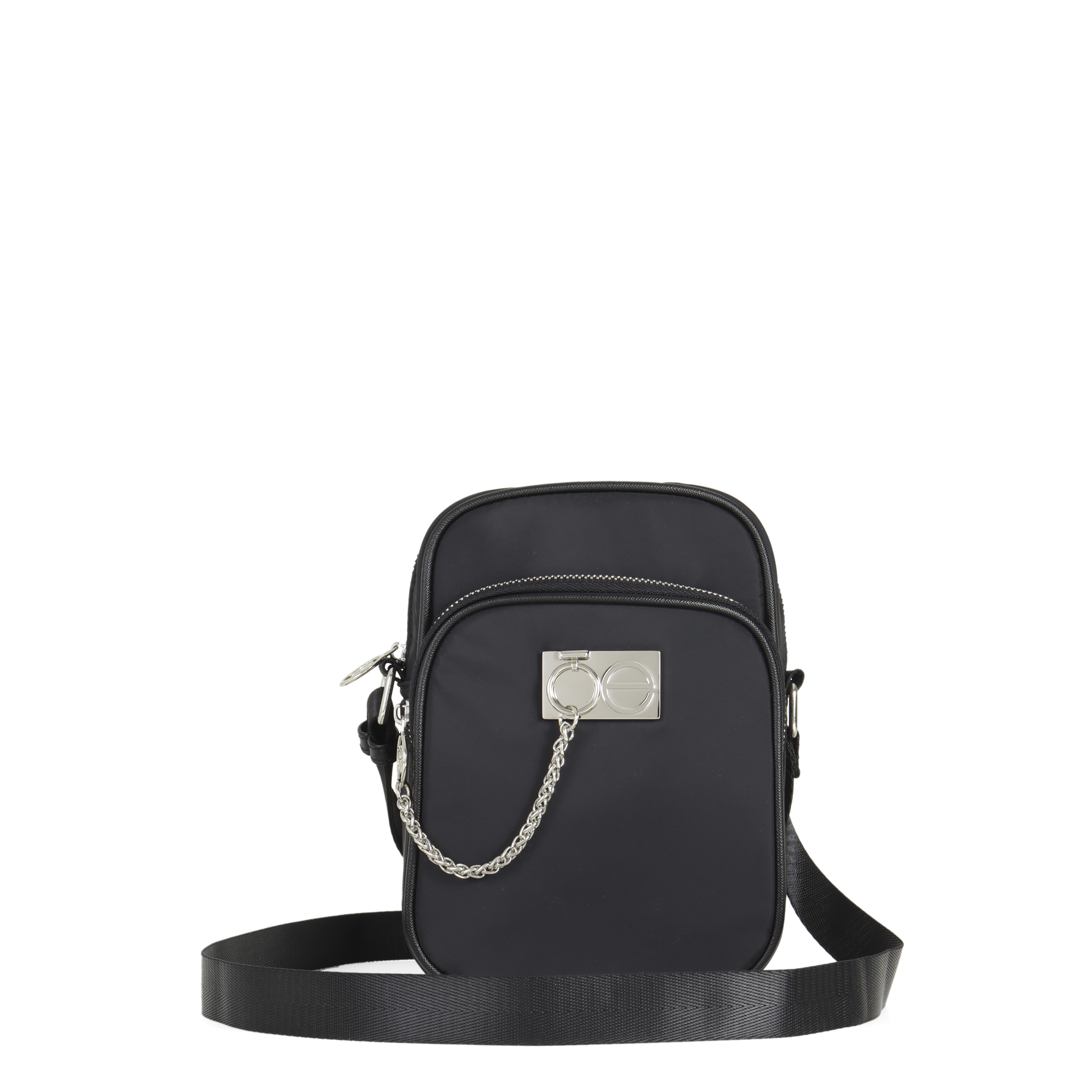 Cadena Piel Plana 'Crossbody'-Negro main image 1