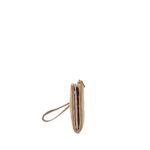 Cartera Flap Maxi Textil con Maneral color Camel - Imagen 4