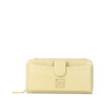 Cartera Grande 2-en-1 Cierre Sencillo Porta Celular color Amarillo