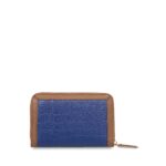 Cartera Mediana Cierre Sencillo Look Animal Skin color Azul Eléctrico - Imagen 3