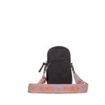 Cartera Porta Celular Nylon Acolchada color Negro