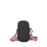 Cartera Porta Celular Nylon Acolchada color Negro - Imagen 3