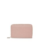 Cartera Mediana Cierre Sencillo Troquelado Monograma color Nude