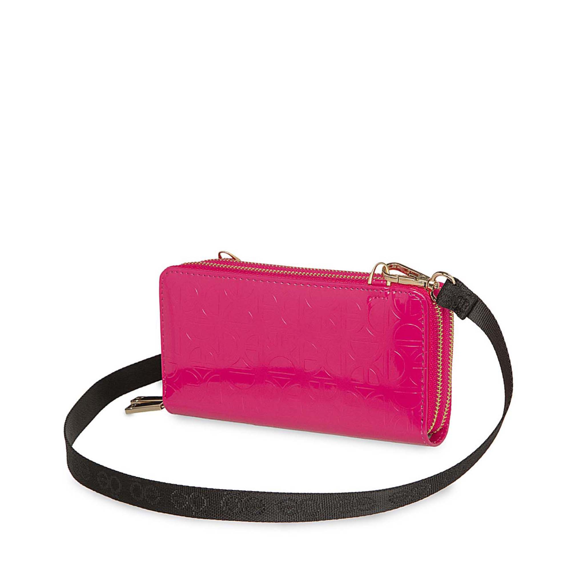 Cartera Grande 2-en-1 Cierre Doble Charol Embozado Monograma