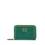 Cartera Mediana Cierre Sencillo Bordada color Verde