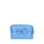 Cosmetiquera Chica Cierre Sencillo Material Mica color Azul Eléctrico - Imagen 3