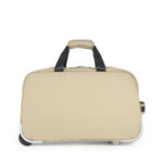 Duffle Bag Textil con Ruedas Cierres Resistentes al Agua color Fango - Imagen 3