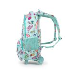 Mochila con Ruedas Cloe Girls Menta con Estampado Colorido y Colgante Decorativo - Imagen 2