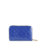 Cartera Mediana Cierre Sencillo Charol color Azul Eléctrico - Imagen 3