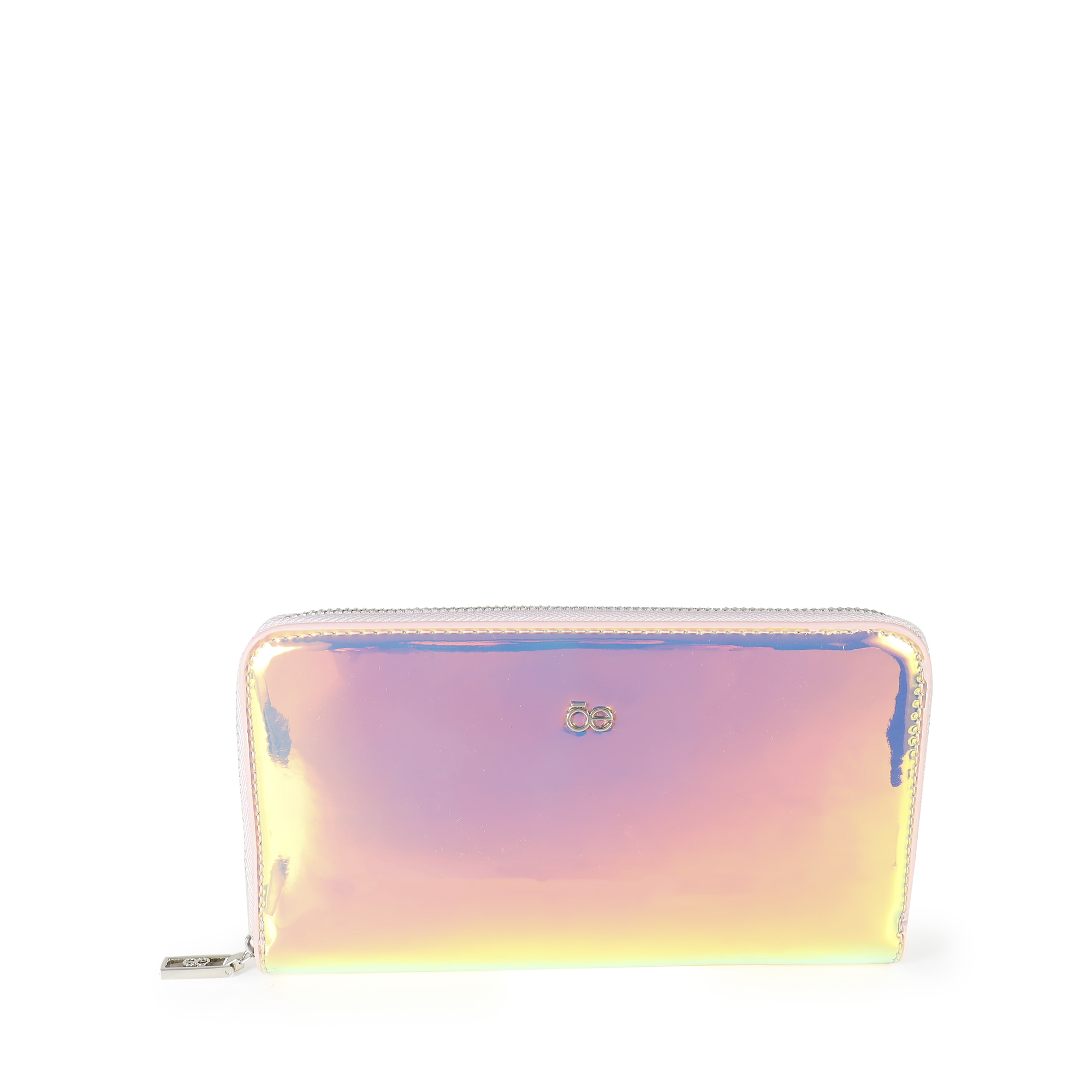 7BINO22018ROS_1.jpg Cartera Grande Cierre Sencillo Charol Iridiscente color Rosa - Imagen 1