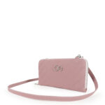 Cartera Grande 2-en-1 Cierre Sencillo Monograma Troquelado color Rosa - Imagen 5