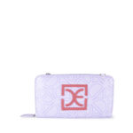 Cartera Grande Cierre Sencillo Doble Función color Lila