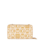Cartera Grande Doble Cierre con Maneral color Amarillo Ocre - Imagen 3