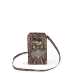 Cartera Vertical Cierre Sencillo Look Animal Skin color Café