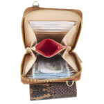 Cartera Vertical Cierre Sencillo Look Animal Skin color Café - Imagen 6