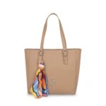 Bolsa Tote con Mascada color Camel