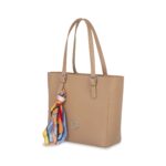 Bolsa Tote con Mascada color Camel - Imagen 5