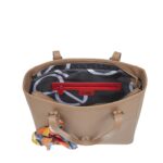 Bolsa Tote con Mascada color Camel - Imagen 6