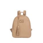 Mochila Mediana de material Tipo Flotter y construcción Suave color Nude