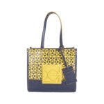 Bolsa Tote Grande Estampado de Monograma color Azul Marino