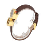 Reloj casual con logo como caja y carátula, correa de piel - Imagen 2