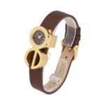 Reloj casual con logo como caja y carátula, correa de piel - Imagen 5