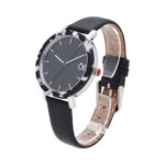 Reloj Cloe de piel genuina con caja en acero inoxidable y bisel de acetato con efecto mármol - Imagen 5