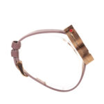 Reloj casual con logo doble como carátula y correa de piel - Imagen 2