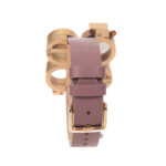 Reloj casual con logo doble como carátula y correa de piel - Imagen 3