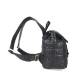 Mochila Mediana Acolchada a Cuadros color Negro - Imagen 2