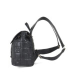 Mochila Mediana Acolchada a Cuadros color Negro - Imagen 4