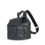 Mochila Mediana Acolchada a Cuadros color Negro - Imagen 5