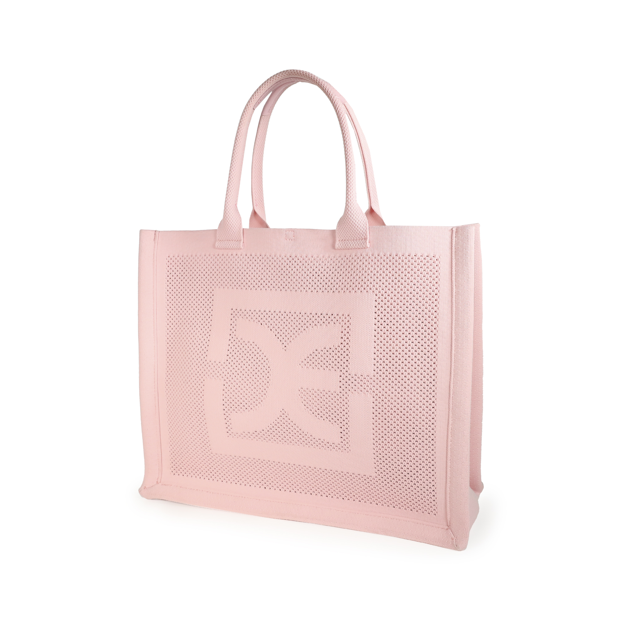 Bolsa Tote Grande Tejida color Rosa