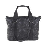 Bolsa Tote Grande Monograma Bordado con Charm color Negro