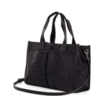 Bolsa Tote Grande Nylon Monograma Estampado color Negro - Imagen 5