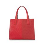 Bolsa Satchel Grande con Mascada color Rojo - Imagen 3