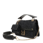 Bolsa Satchel Monograma Bordado con Monedero color Negro - Imagen 5