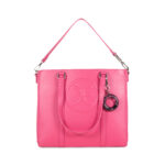 Bolsa Tote Grande con Charm color Rosa