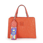 Bolsa Satchel Nylon Acolchado color Naranja