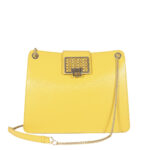 Bolsa Satchel Look Animal Skin color Amarillo Ocre