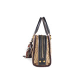 Bolsa Satchel Chica Textil con Mascada color Camel - Imagen 4