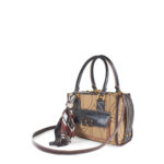 Bolsa Satchel Chica Textil con Mascada color Camel - Imagen 5