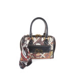 Bolsa Satchel Chica Textil con Mascada Multicolor