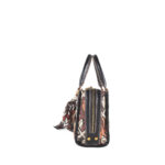 Bolsa Satchel Chica Textil con Mascada Multicolor - Imagen 4