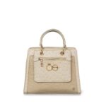 Bolsa Satchel 2 en 1 Chica Embozado color Beige