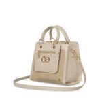 Bolsa Satchel 2 en 1 Chica Embozado color Beige - Imagen 5