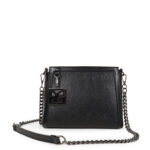 Bolsa Crossbody con Charm color Negro