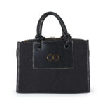 Bolsa Satchel Textil Clásica color Negro