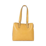 Bolsa Tote con Charm color Amarillo Ocre - Imagen 3